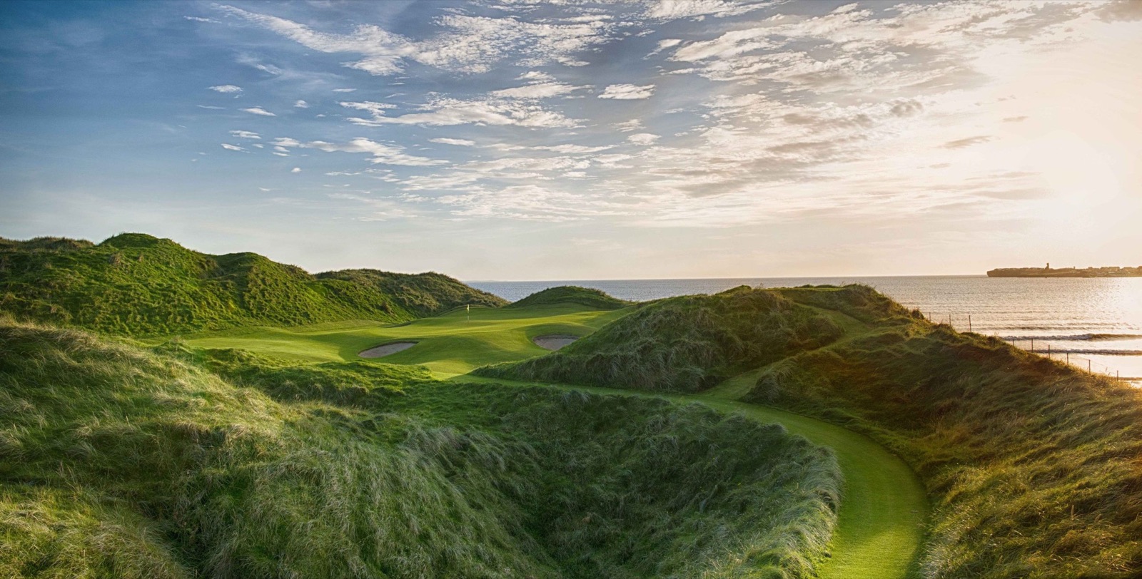 The links at Lahinch, Co. Clare, in low evening light